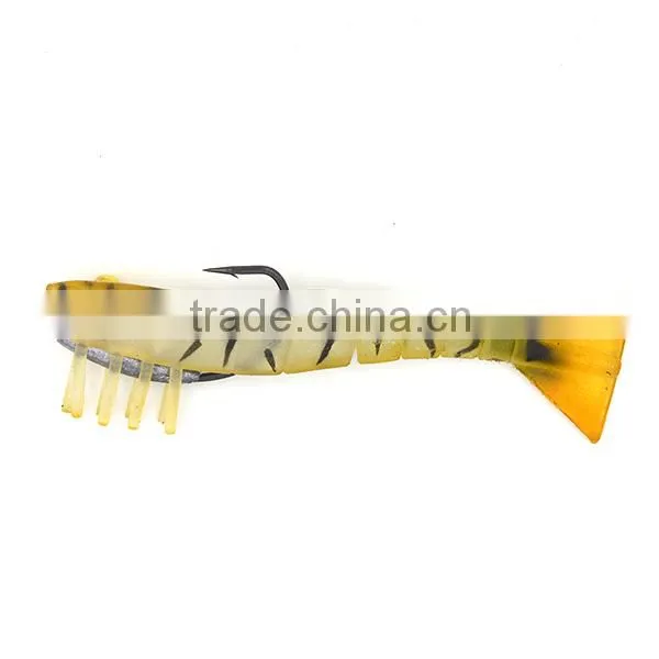 Live Shrimp Prawn Soft Rubber Lure Seabass Jack 90mm 8g 50mm 3g and 120mm 17g Soft Silicone Prawns photo-2