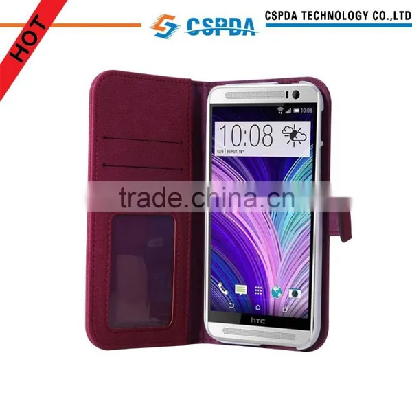 High Quality Wallet With Standing Function pu Leather Case for Htc One2 One m8 photo-3