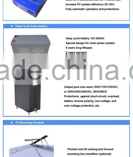 High Efficiency and Good Quality 10KW 96V Solar Power off Grid Systems For Home Use Quality Choice photo-3