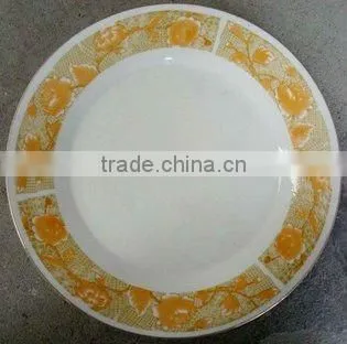 Daily Use White Ceramic Porcelain Fruit Plate With Cut Edge / Ceramic Fruit Plate With Flower Design photo-2