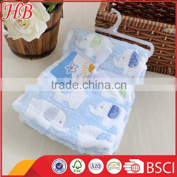 Fashion Cute Jacquard Coral Fleece Baby Blanket photo-3