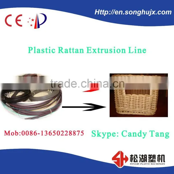 PP/PE/PVC Artificial Plastic Wicker Macking Line For Furniture photo-3