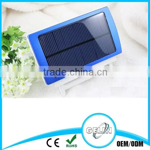 Rear Capacity 10000mah Portable Dual Usb Solar Power Bank photo-2
