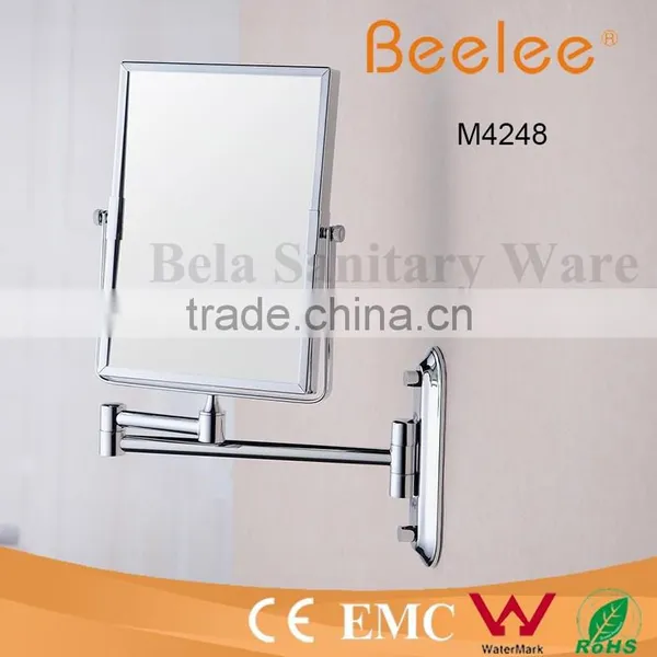 High Quality Rectangle Brass Chromed Foldable Wall Mirror photo-2