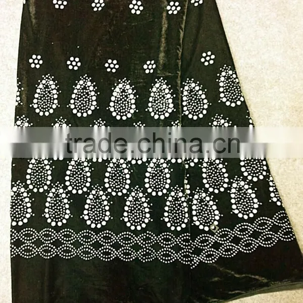Beautiful Elegant Velvet Lace /high Quality Fashion Pattern Velvet Dress photo-5