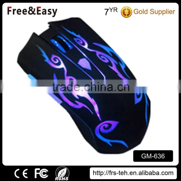 Customed Logo High Quality LED Lighted Optical Wired Gaming Mouse photo-2