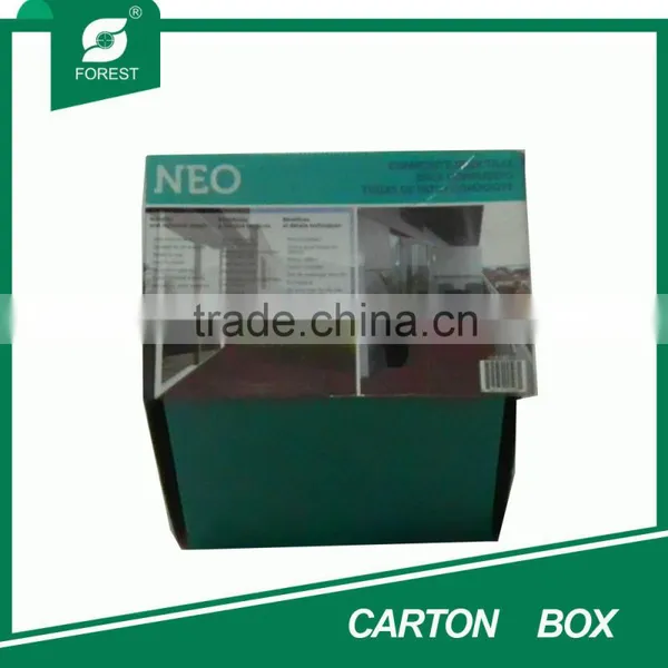 BEAUTIFUL COSMETICS PACKAGING GREEN CARTON BOX WITH WINDOW photo-5
