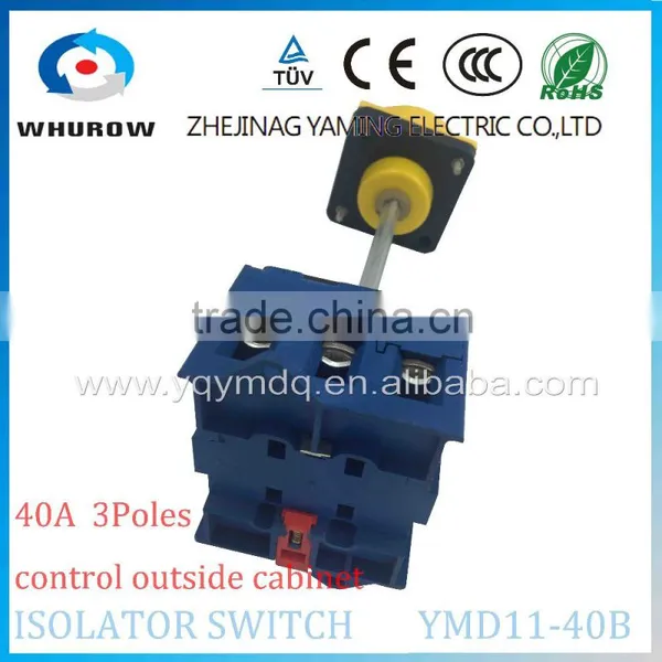 Isolator Switch With YMD11-40B With Padlock Aluminum Pole 40A 3 Poles Load Break Power Cut off Operate Outside Cabinet photo-5