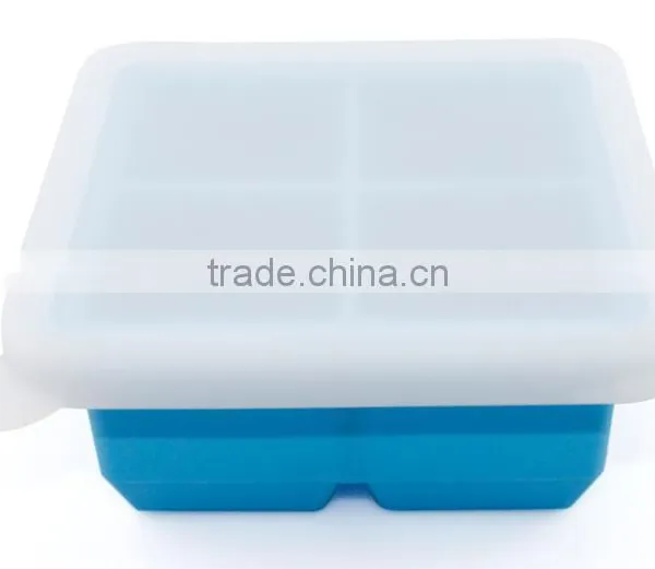 BPA Free Blocks Silicone Baby Food Tray and Breast Milk Storage Container photo-4