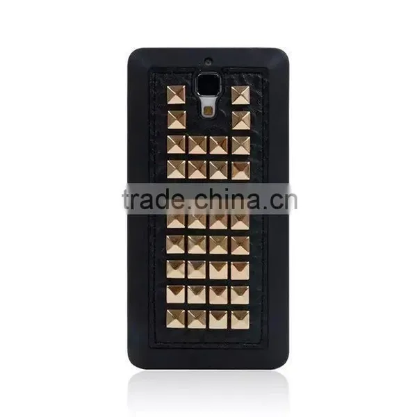 Nice Touch Feel Case for MI 4 ,3D Rivet Pattern Case , Rock Heavy Metal Style Case for MI 4 photo-4