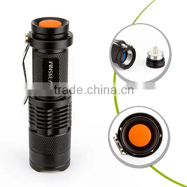 Mini Powerful UV 395nm LED Ligh Purple Blacklight Portable Zoom Small UV Light photo-4