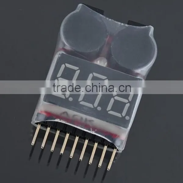 Voltage Test 1-8S RC Model Lipo Battery Voltage Meter Low Voltage Buzzer Alarm photo-2