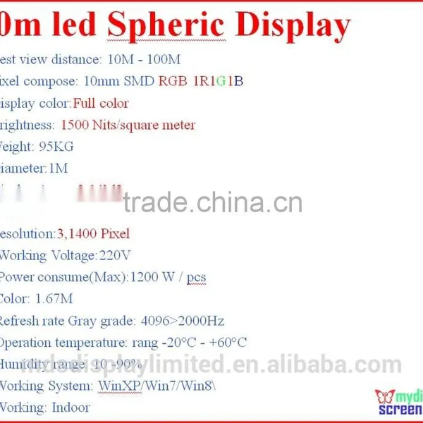 P10 Full Color Led Ball Screen,indoor Use for Event and Event Video Show photo-4