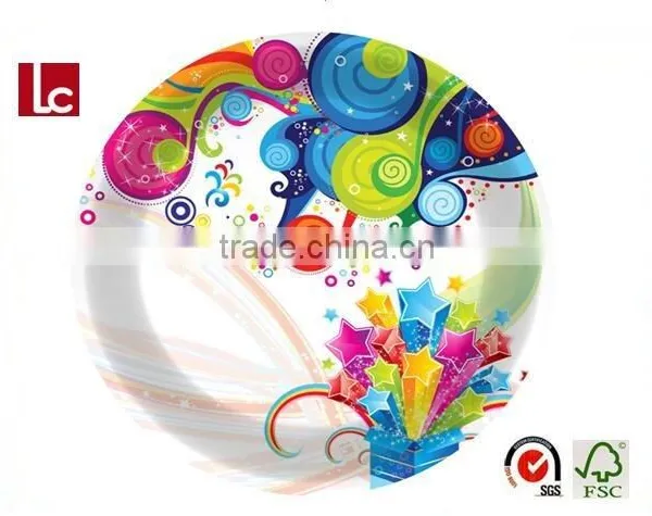 2016 Hot Sale Customized Paper Printing Plate for Birthday Party