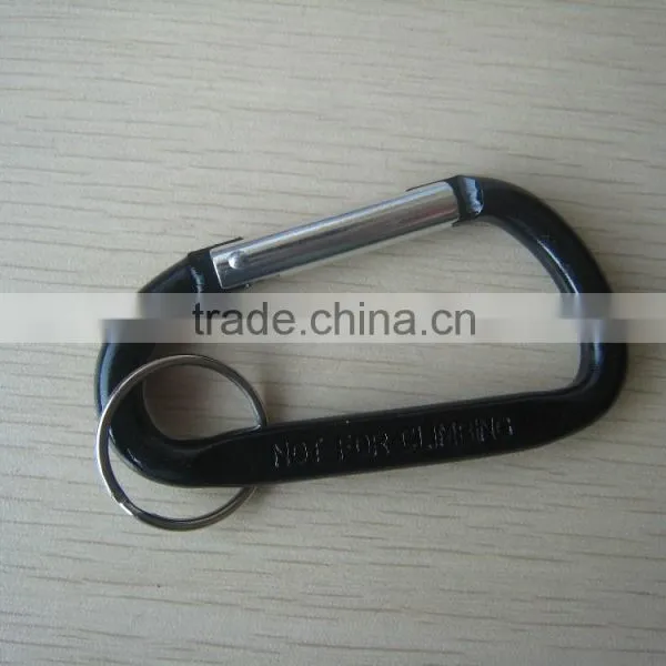 Large D Shaped Aluminum Carabiner With Keyring photo-2