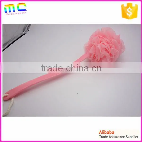 Colorful Plastic Long Hand Small Mesh Spa Back Bath Brush photo-4
