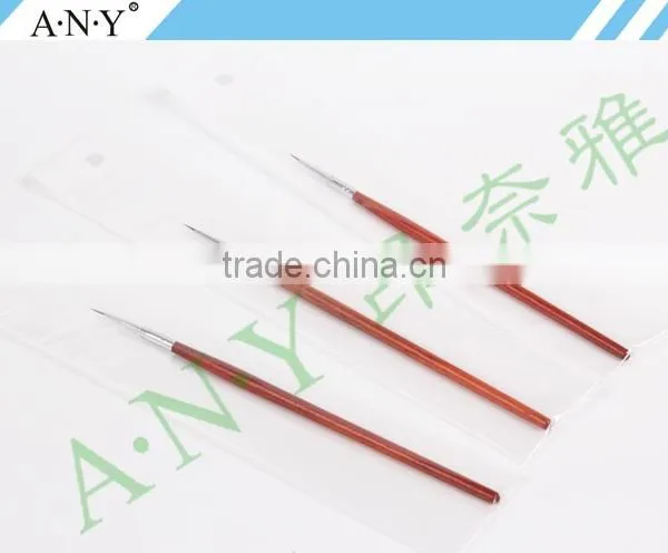 ANY Beauty Art Nails Design Rosewood Handle Sable Hair Nail Brush for Nail Art Drawing photo-2