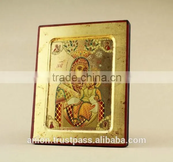 Greek & Russian Orthodox Wooden Icon. Big Size photo-2