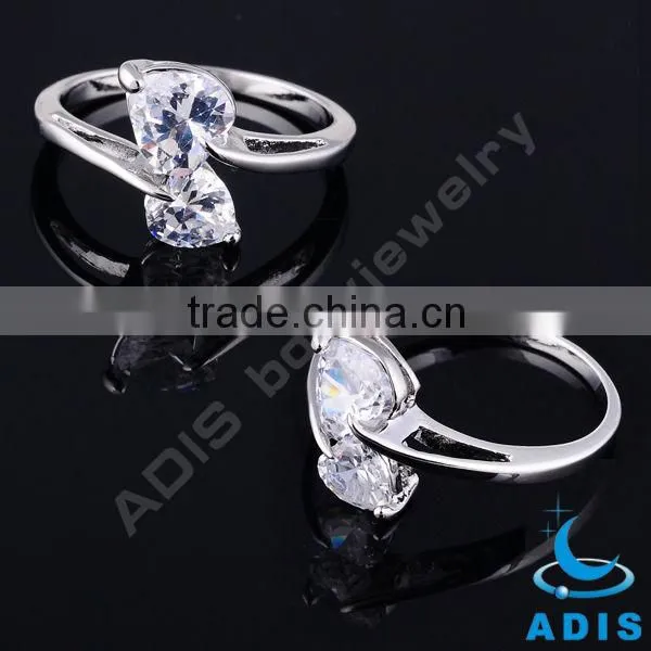 Fashion Jewelry Big White Zircon Engagement Ring Ladies' Finger Ring photo-3
