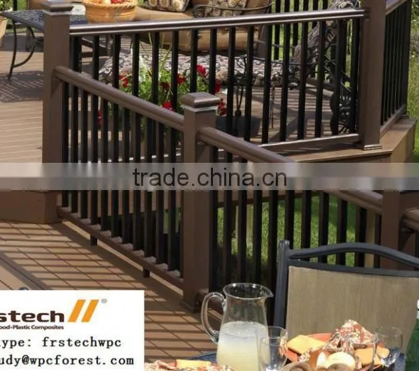High Durable Wpc Fencing Handrails for Outdoor Steps photo-2