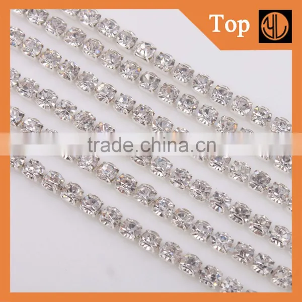 New Arrival Glass Crystal Rhinestone Cup Chain for Shoes photo-5