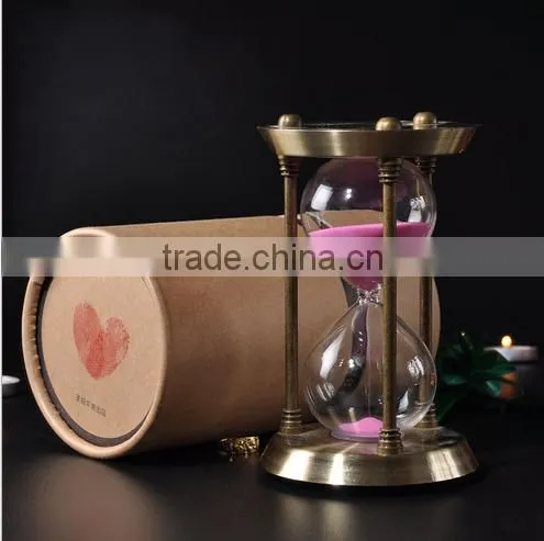 Decorative 15/30 Minutes Colorful Metal Sand Timer Hourglass Creative Art Craft Hour Glass Quality Choice photo-4