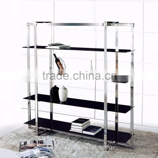 XPT-L005 Cheap small custom metal shelf with tempered glass