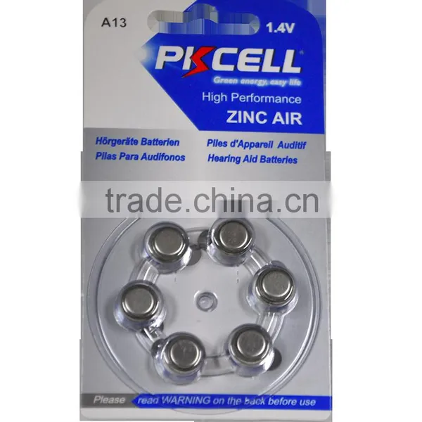PKCELL A10 A312 A675 A13 Hearing Aid Battery 1.4v Zinc Air Button Cell Battery photo-3