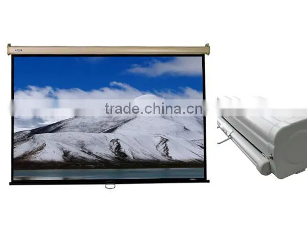 Manual Wall Mounted Projector Screen LED Backlight Type and Yes Wide Screen photo-3