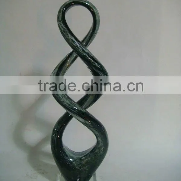 Abstract Glass Sculpture Decoration