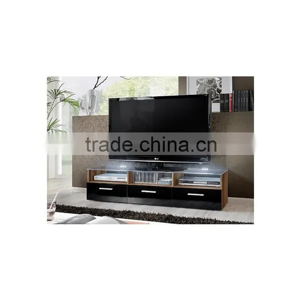TV-2334 New Modern Glass Top TV Stands With Drawers photo-3