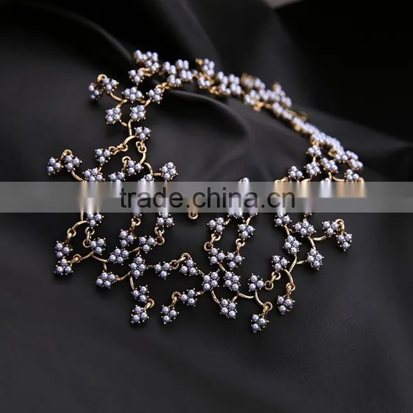 Cheap Wholesale Jewelry 2016 Latest Design Vintage Differant Design Pearl Necklace Small photo-6