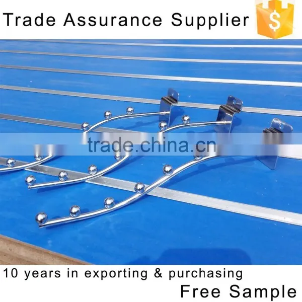 Trade Assurance Linyi Orange Melamine Mdf Slatwall Supermarket Shelf With Hook