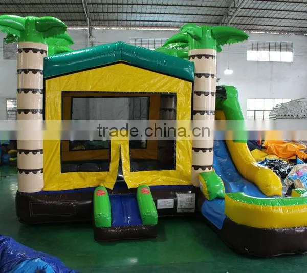 2016 New Design China Sunjoy Inflatable Jungle Combo Castle Combo With Slide for Sale Outdoors photo-4