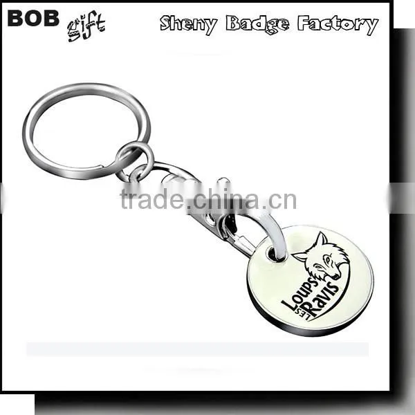 Stamped Trolley Coin With Logo for EURO or Poud Size photo-3