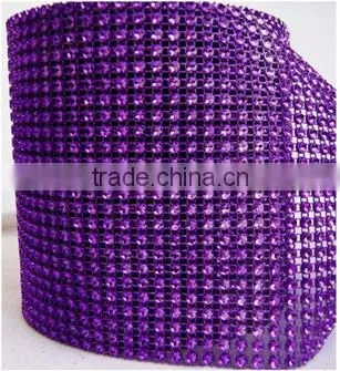 24 Rows Plastic Rhinestone Mesh Trimming for Decoration photo-3
