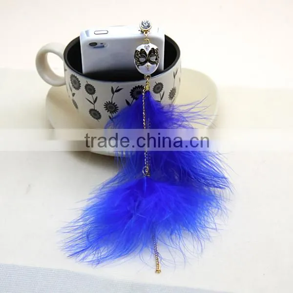 Smallquantity Wholesale Fur Pom Dust Plug for Samsung Galaxy s6 photo-3