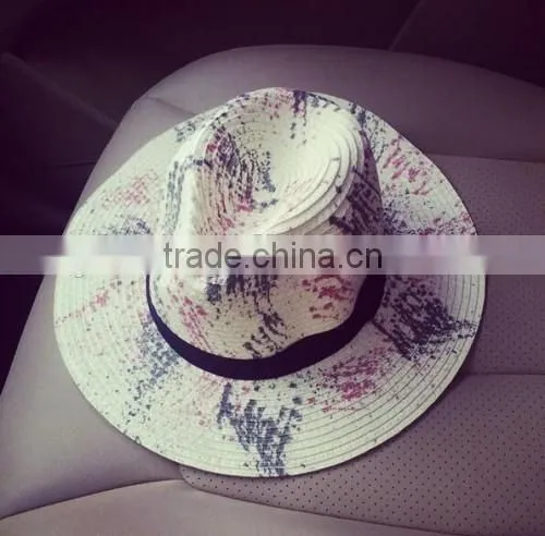 2016 Wholesale Latest Design Colombian Straw Hat Factory Original Fashion Ladies Promotional Straw Hat photo-3