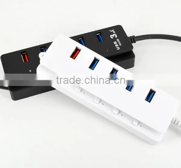 Super Speed 5 Port USB 3.0 HUB With Individual On/off Switches , 4 Port USB 3.0 HUB +1 Quick Charging Port photo-5
