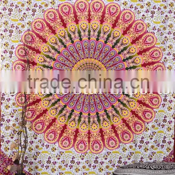 Gypsy Mandala Ethnic Boho Wall Hanging Hippie Cotton Tapestry photo-6