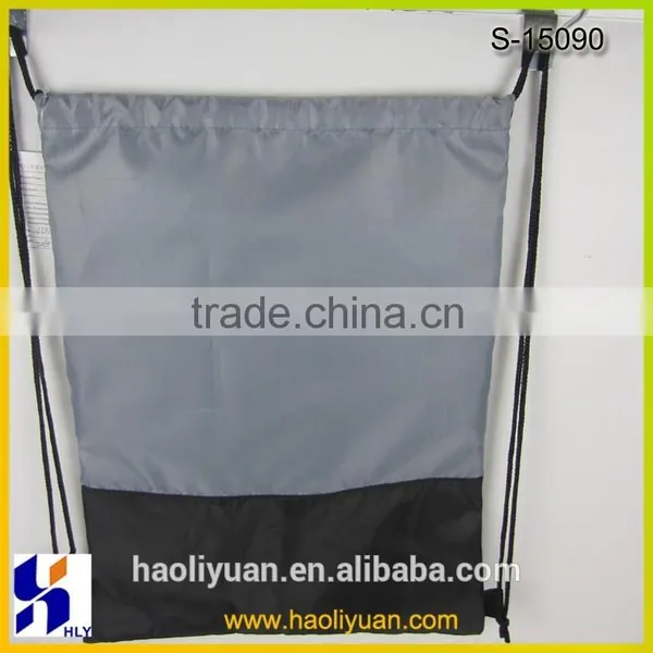 Custom Recycled 210D Polyester Drawstring Bags With Leather Pad photo-2