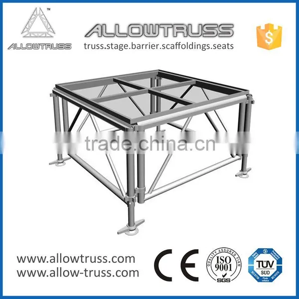 New Arrival Aluminum Assemble Glass Stage With Adjustable Height photo-2