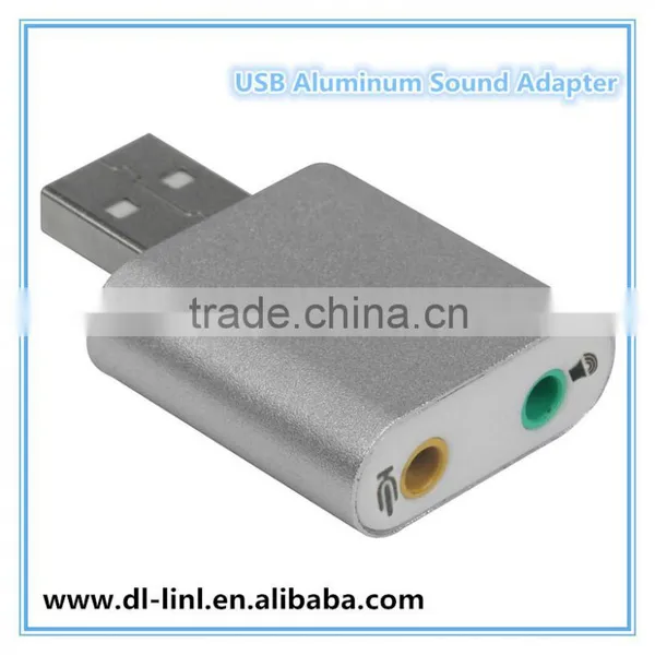 New arrival! mini Portable Aluminum USB External Stereo Sound Adapter for Windows and Mac. Plug and play No drivers Needed