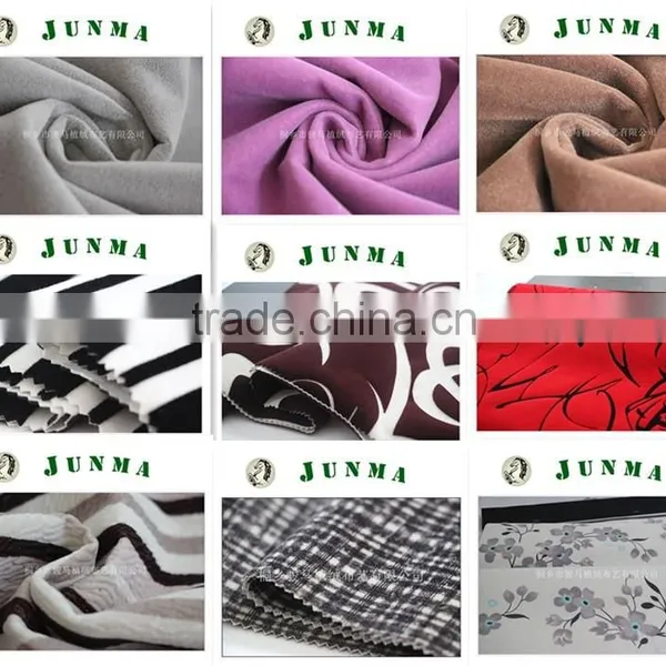 100% Polyester Cotton Fringe New Style China Linen Textiles Christmas Flocked Spray Print Fabric
