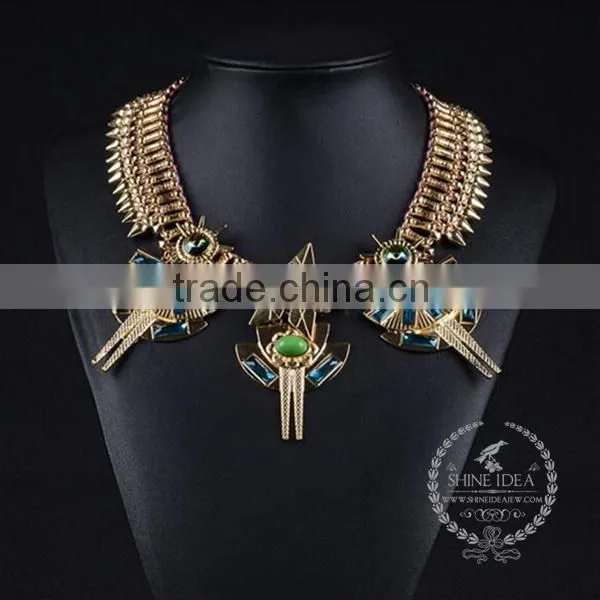 High Quality Vintage Style Chunky Statement Necklace Tin Alloy Fashion Women Pendant Necklace 6390086 photo-2