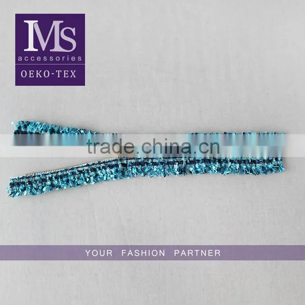 Hot Sale New Design Promotional Tweed Lace With Zipper