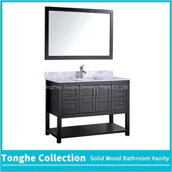 Contemporary Espresso Bathroom Vanity Nature Marble Top photo-4