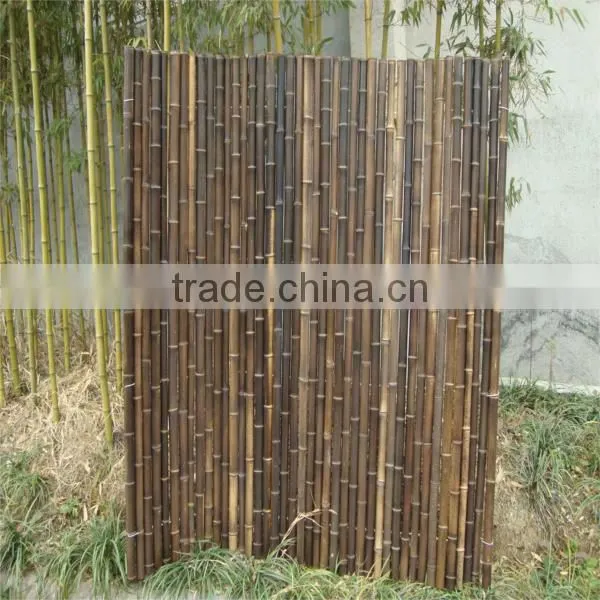 Natural Black Bamboo Fence in Home and Garden