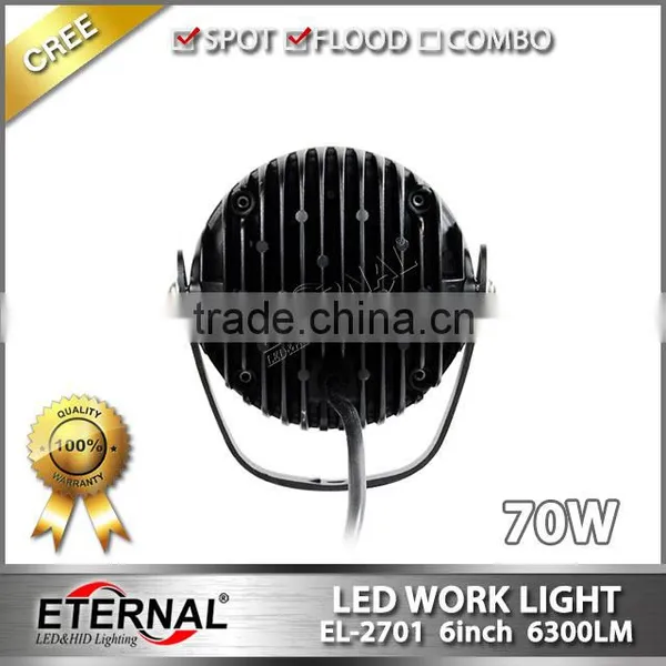 70W 6" Car Driving Light off Road Powersports Tractor Truck Emergency Vehicles Heavy Equipments Working Light photo-4