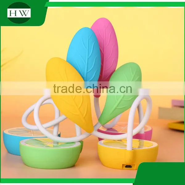 Mini Plastic Foldable Collapsible Folding Telescopic Lemon Led Reading Desk Night Lamp Light photo-5